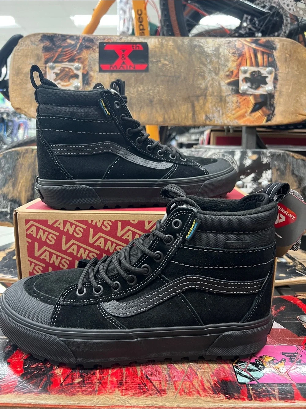 Vans MTE Sk8-Hi Waterproof, Black High-Top Skate Boots, M’s 8/W’s 9.5